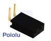 0.100" (2.54 mm) Female Header: 1x2-Pin, Right-Angle