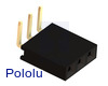 0.100" (2.54 mm) Female Header: 1x3-Pin, Right-Angle