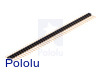 0.100" (2.54 mm) Breakaway Male Header: 1×40-Pin, Straight, Black